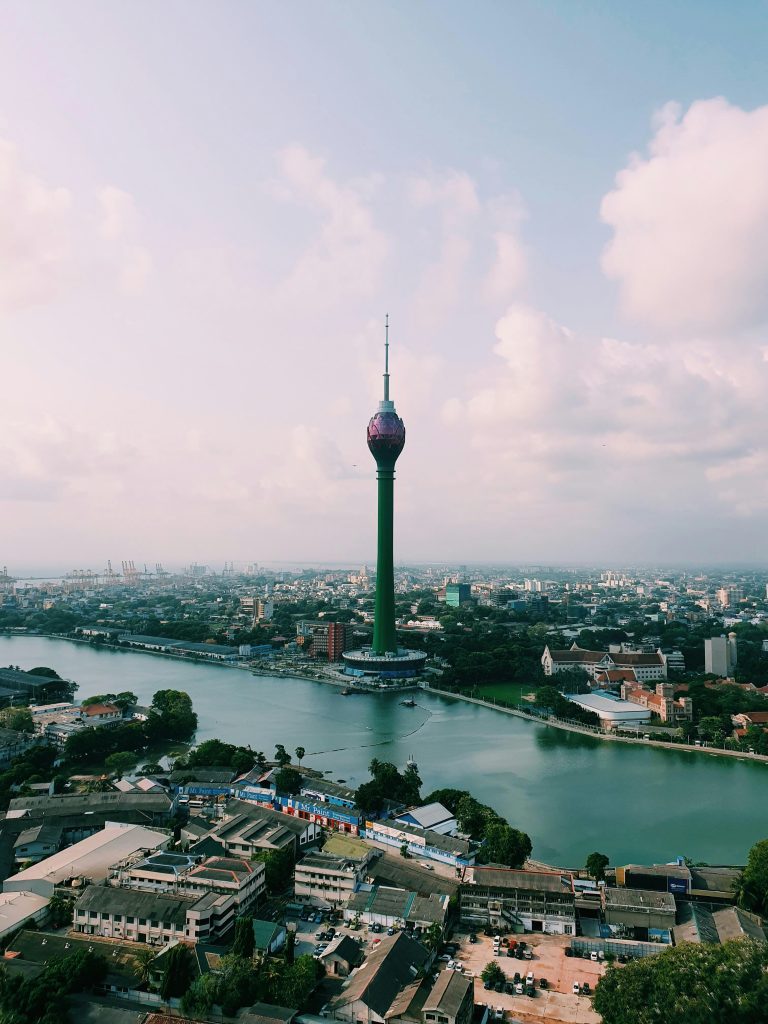 colombo city skyline, rent a car to travel Colombo