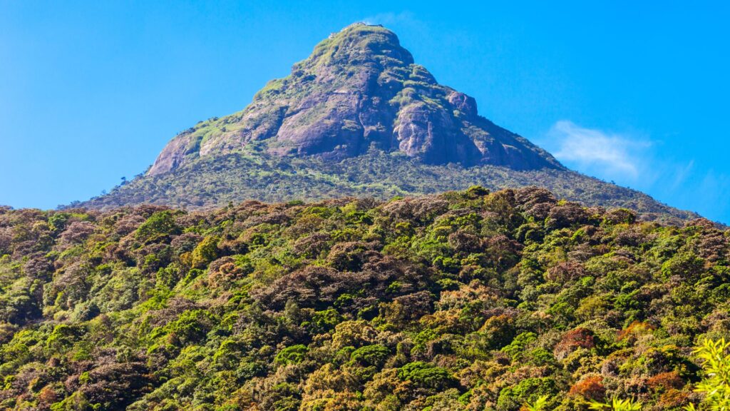 morning view of adams peak in Sri Lanka