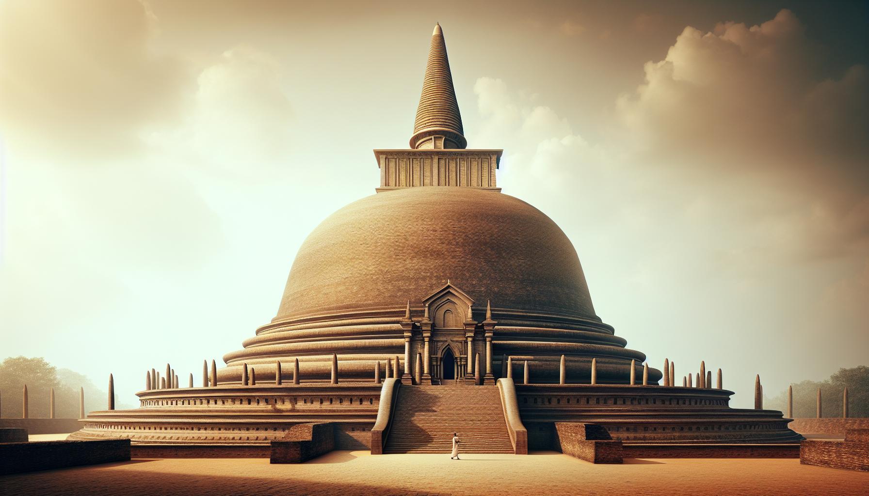 Ancient Buddhist Stupa at Dawn