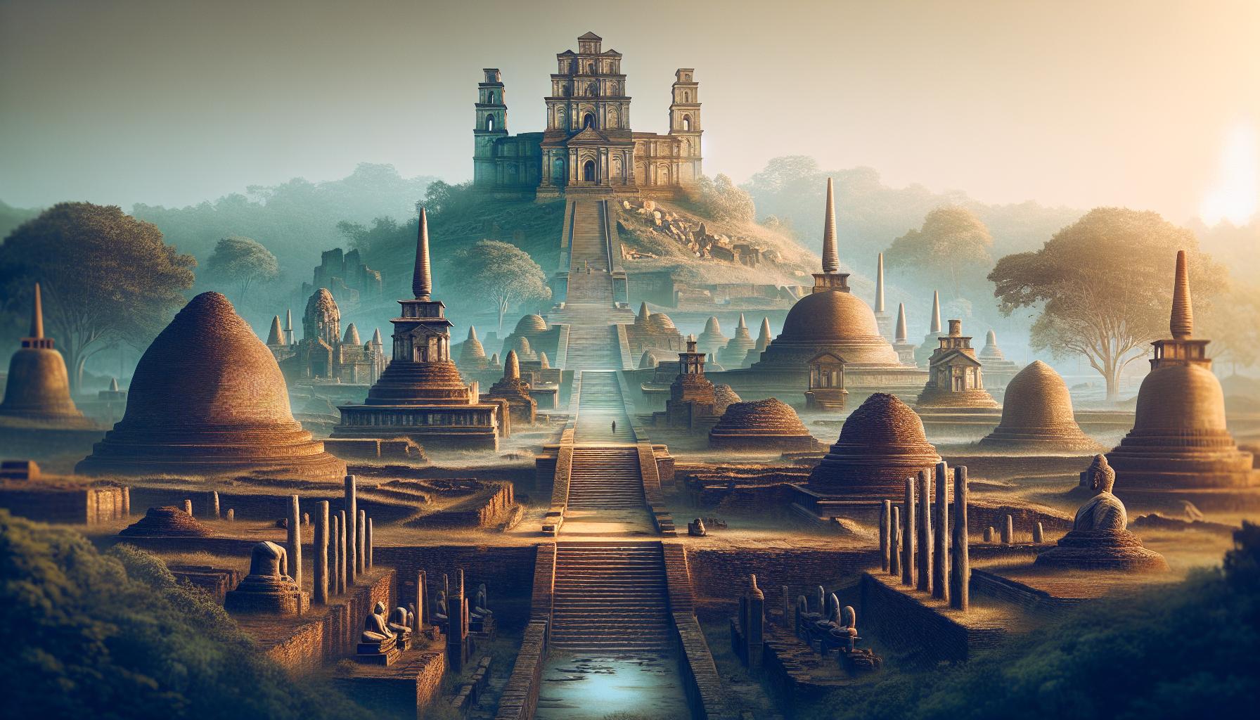 Ancient Temple Ruins at Dawn