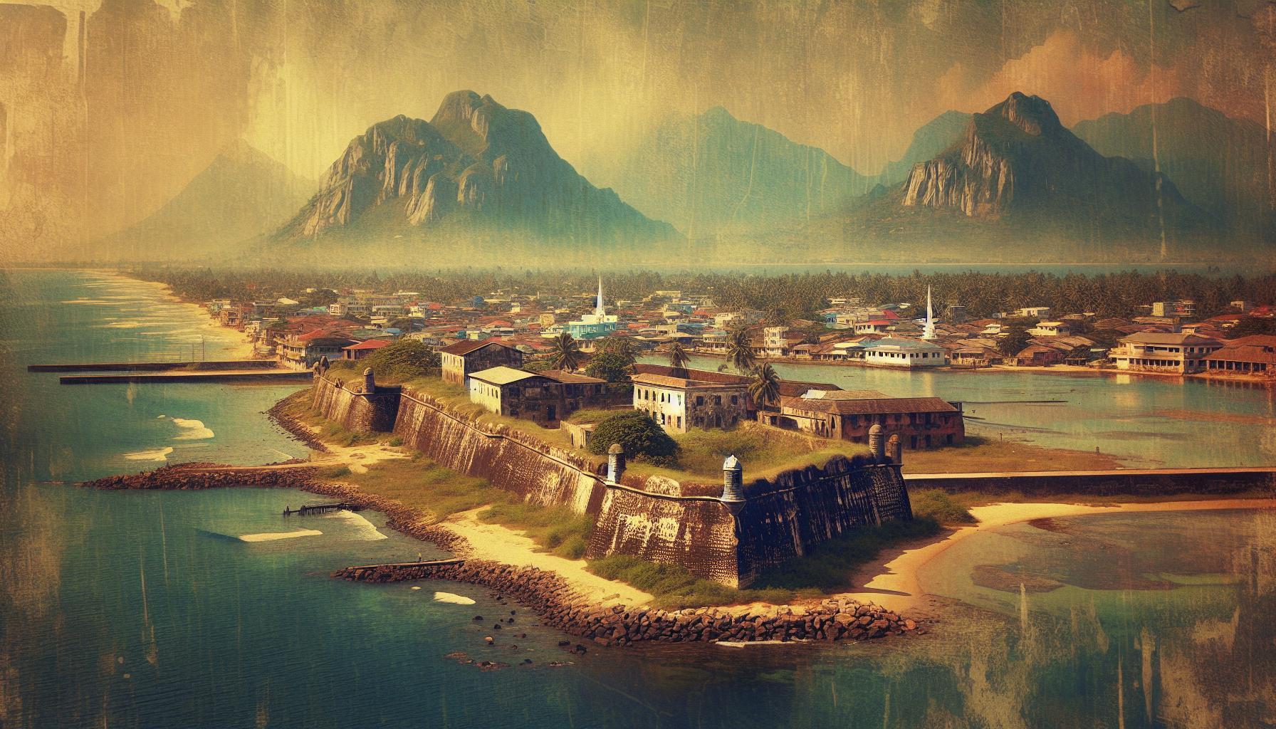 Coastal Town Surrounded by Mountains and Water