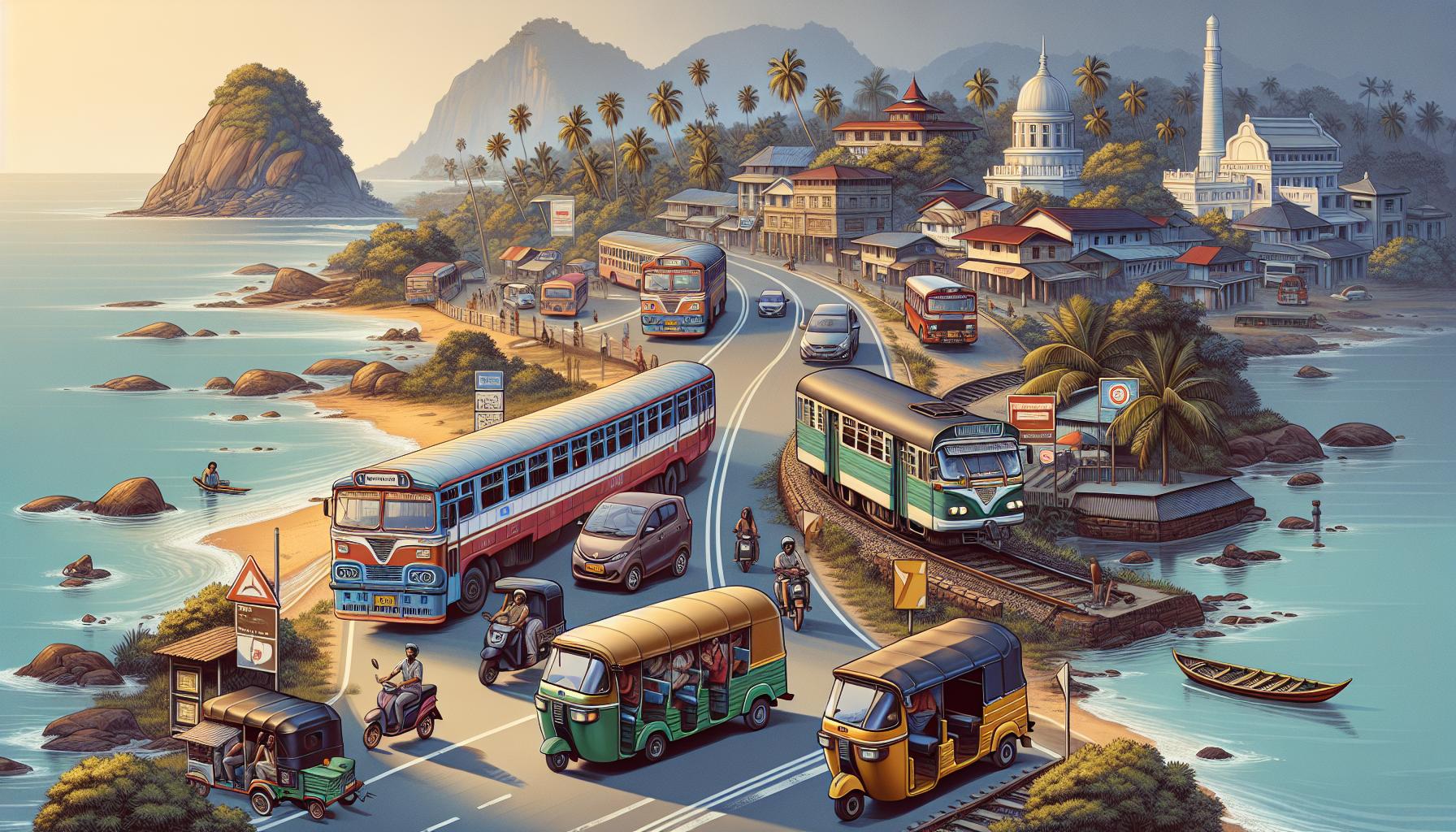 coastal-traffic-scenery-with-buses-and-autos-in-a-tropical-setting